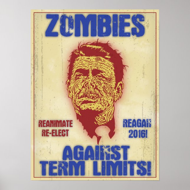 Póster Zombie Reagan - Límites de mandato (Frente)