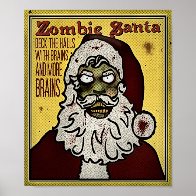 Póster Zombie Santa (Frente)