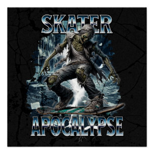 PÓSTER ZOMBIE SKATER APOCALYPSE