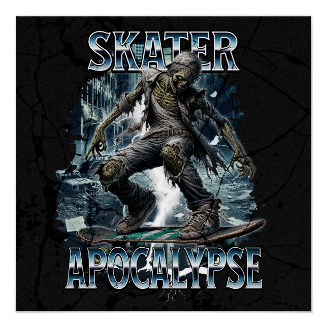PÓSTER ZOMBIE SKATER APOCALYPSE (Anverso)