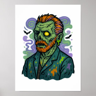 Póster Zombie Van Gogh - Parodia de historietas Personali