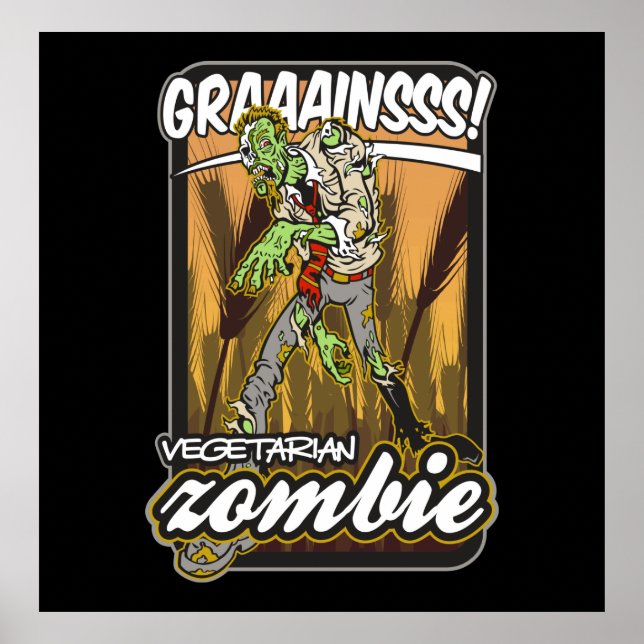 Póster Zombie vegetariana (Frente)