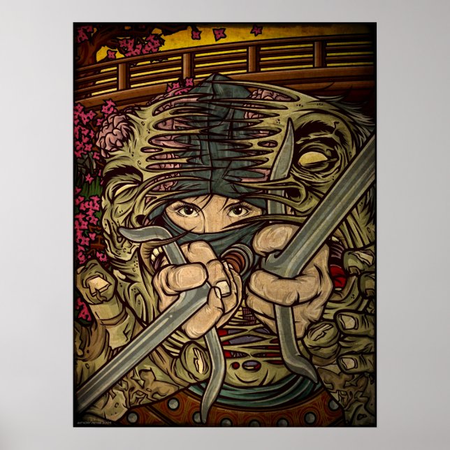 Póster Zombie vs Ninja (Frente)