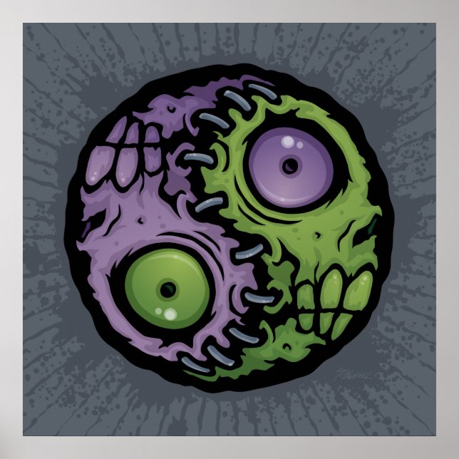 Póster Zombie Yin-Yang (Frente)