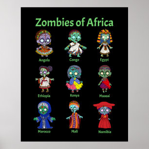 Póster Zombies de África
