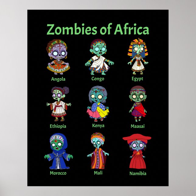Póster Zombies de África (Frente)