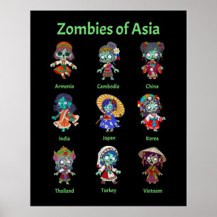 Póster Zombies de Asia
