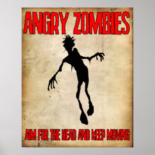 Póster "Zombies enojados" poster Angry Johnny