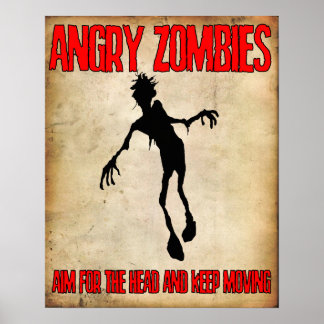 Póster "Zombies enojados" poster Angry Johnny