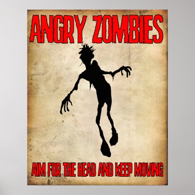 Póster "Zombies enojados" poster Angry Johnny (Frente)