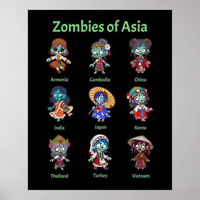 Póster Zombis de Asia (Frente)