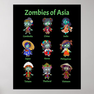 Póster Zombis de Asia
