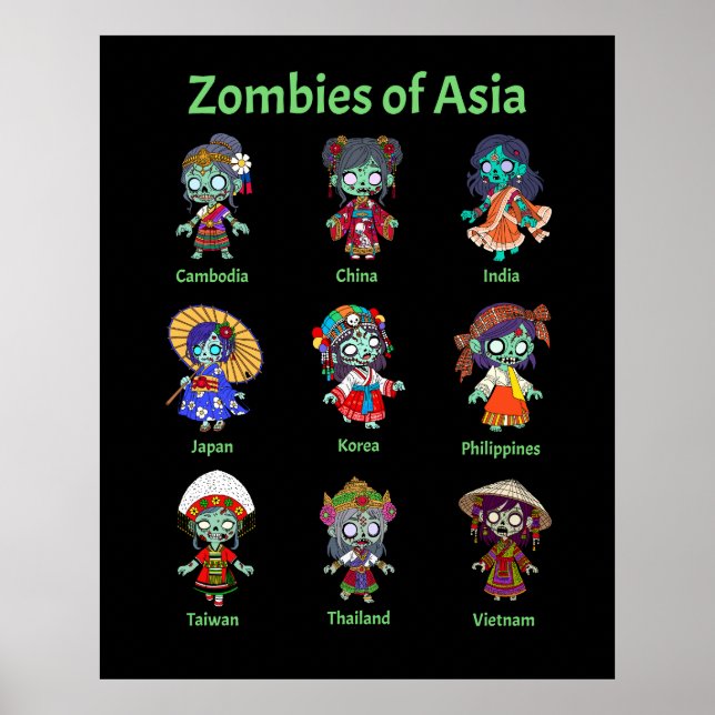 Póster Zombis de Asia (Frente)