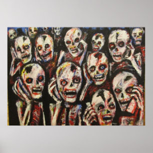 Póster Zombis del teléfono móvil por el enchufe larson
