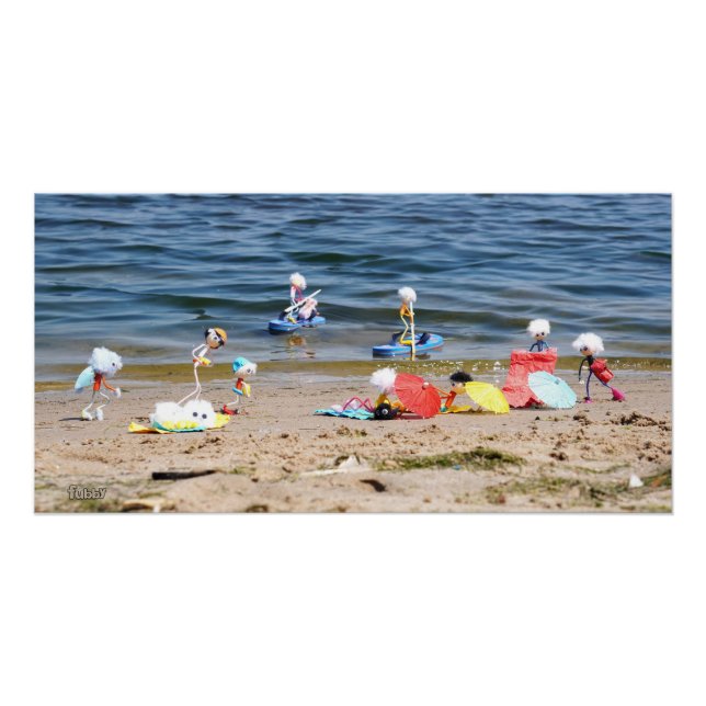 Póster Zomer op het strand met de Fubby's (Anverso)