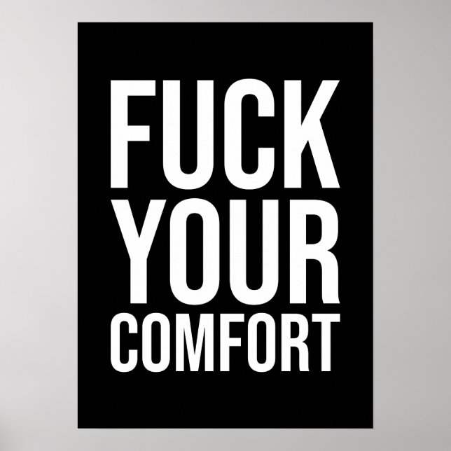 Póster Zona Confort, Gimnasio, Hustle, Emprendedor, Éxito (Frente)