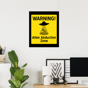 Póster Zona de Abducción Alienígena