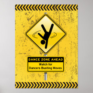 Póster ¡Zona de baile antes de ver a los bailarines desmo