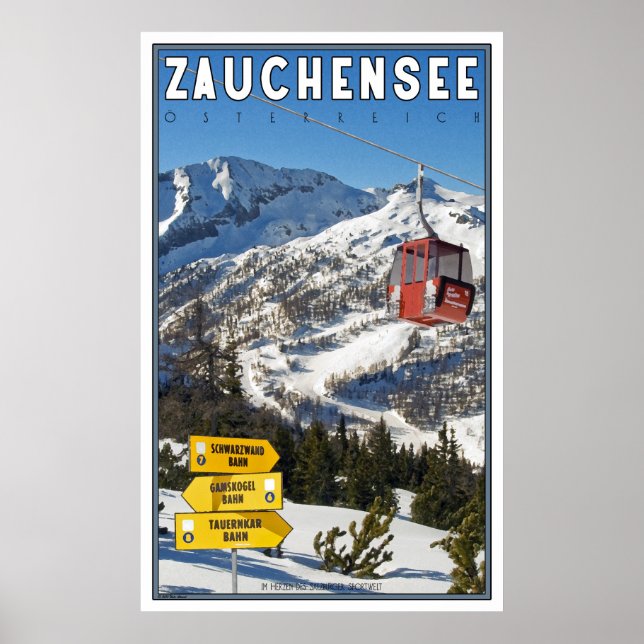 Póster Zona de esquí de Zauchensee (Frente)