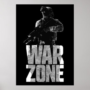 Póster zona de guerra