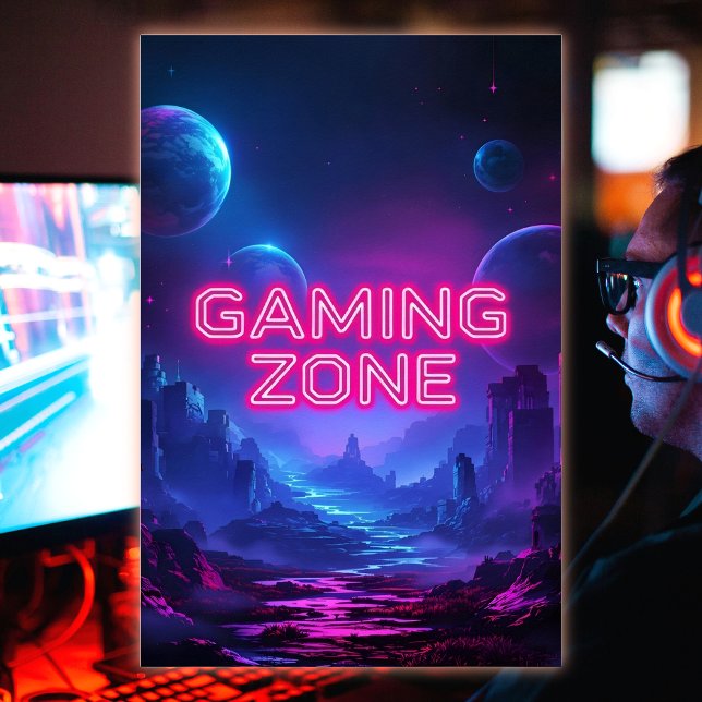 Póster Zona de Juegos Colores Neon Vibrantes (Subido por el creador)