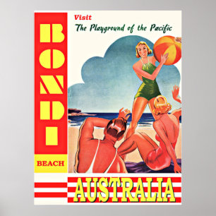 Póster Zona de juegos del Pacífico de Australia, Playa Bo