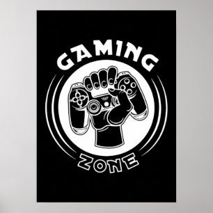 Póster Zona de juegos, Mancave - Gracioso videojugador, j