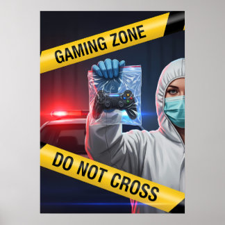 Póster Zona de Juegos No Cruzar