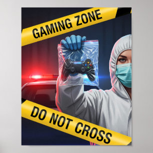 Póster Zona de Juegos No Cruzar