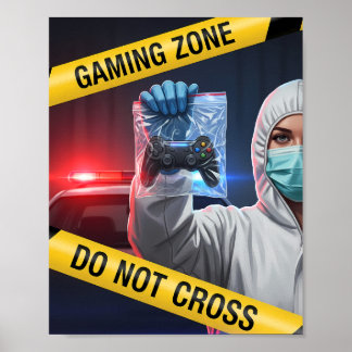Póster Zona de Juegos No Cruzar