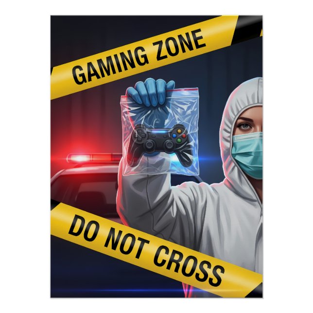 Póster Zona de Juegos No Cruzar (Anverso)