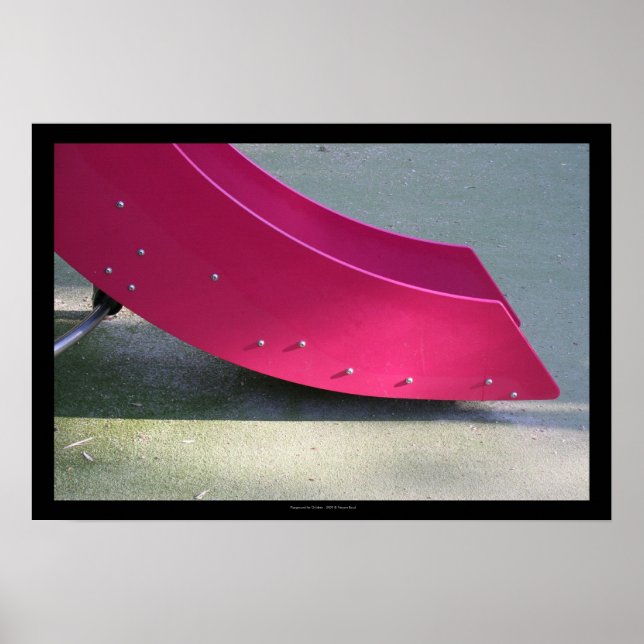 Póster Zona de juegos para niños 28 Red Slide Poster (Frente)
