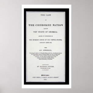 Póster zona del Anti-retiro, por la nación cherokee, en