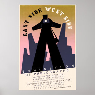 Póster Zona este, exposición del lado oeste de las