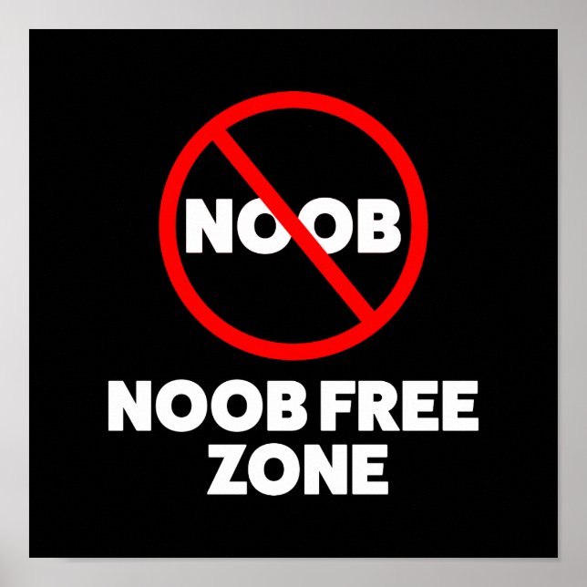 Póster Zona libre de Noob (Frente)