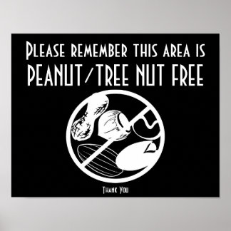 Póster Zona libre de nueces del árbol del cacahuete Zona