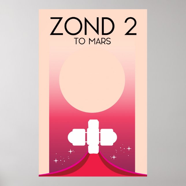 Póster Zond 2 Space Art. (Frente)