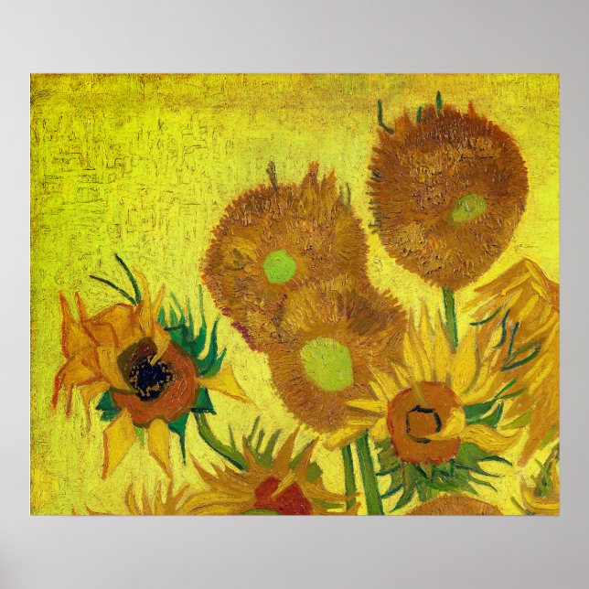 Póster Zonnebloemen (Van Gogh) (Frente)