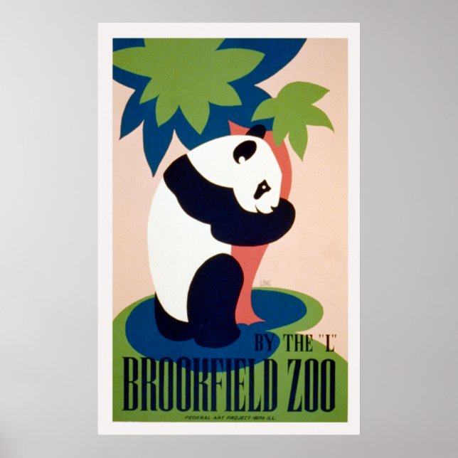 Póster Zoo-By the "L" / Long de Brookfield. (Frente)