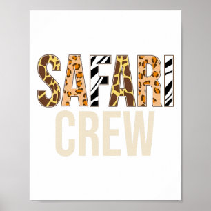 Póster Zoo de vida salvaje de Safari Squad Animales