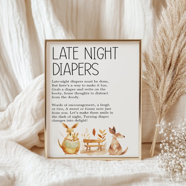 Póster Zoo Safari Animals Baby Shower Tarde Noche Diaper (Subido por el creador)