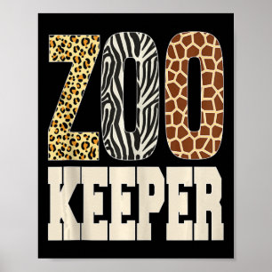 Póster Zookeeper Animales Zoo Wildlife Lover Safari Savan