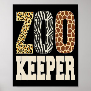 Póster Zookeeper Animales Zoo Wildlife Lover Safari Savan