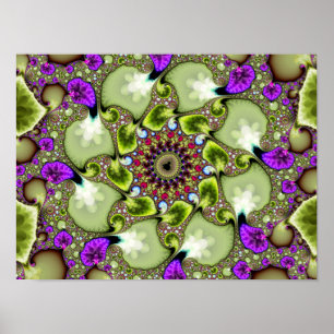 Póster Zoom de fractal de Mandelbrot