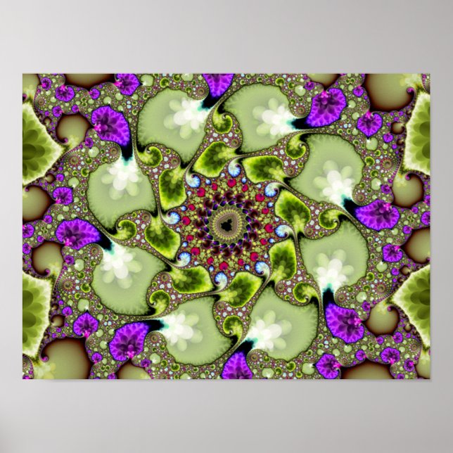 Póster Zoom de fractal de Mandelbrot (Frente)
