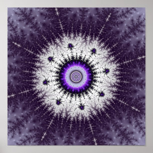 Póster Zoom de Mandelbrot Púrpura