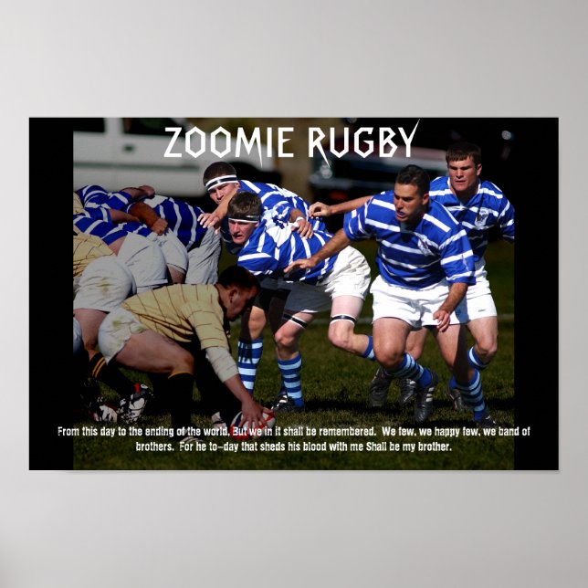 PÓSTER ZOOMIE RUGBY (Frente)