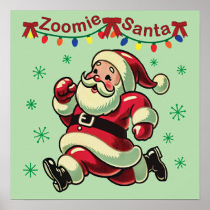 Póster Zoomie Santa Navidades