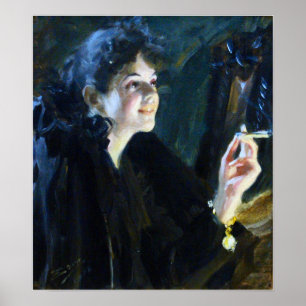 Póster Zorn - La chica, cigarrillo 1892