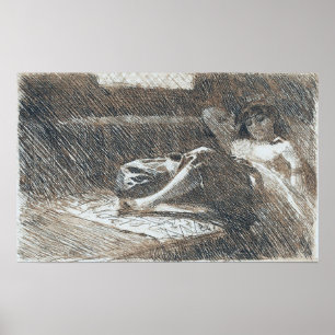 Póster Zorn - Odalisca durmiendo 1886